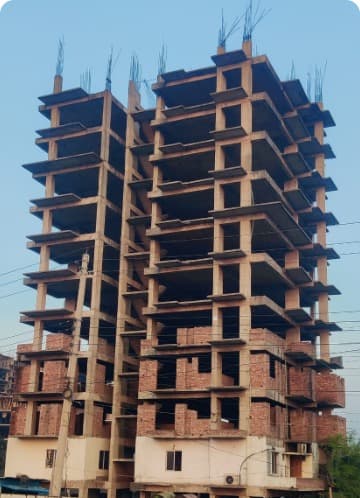 নির্মাণাধীন ভবনের বর্তমান অবস্থা